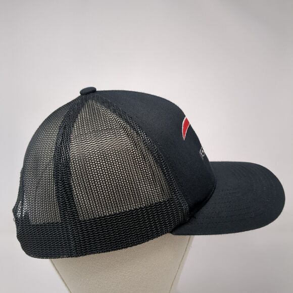 Foundations & Flat Work Snapback Trucker Hat Black OS Mesh Back Pacific Headwear - Picture 4 of 9